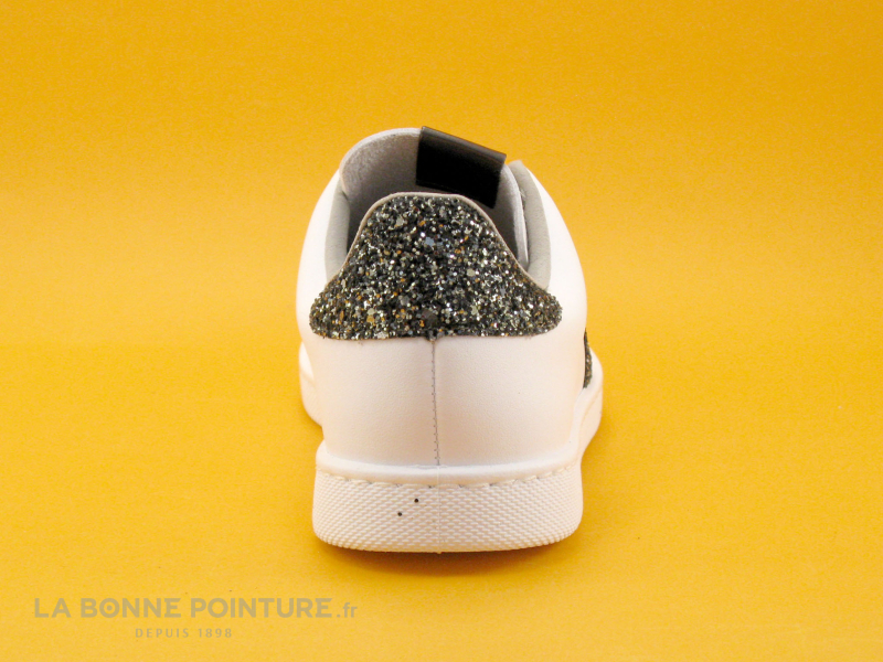 Victoria 125244 Blanc - Glitter - Lacet Kaki - Basket Basse Femme 4 Victoria 125244 Blanc - Glitter - Lacet Kaki - Basket Basse Femme – Image 4