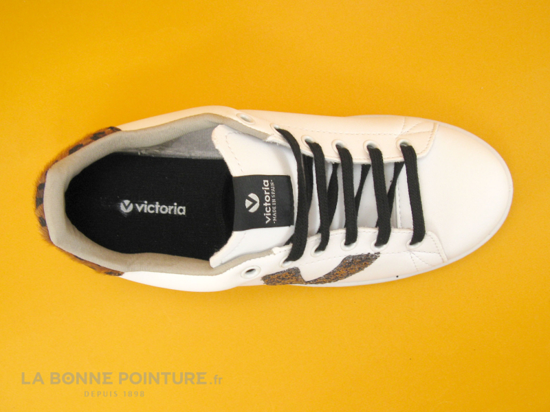 Victoria 125269 Cuero - Basket Blanche - Fourrure Leopard Marron 6 Victoria 125269 Cuero - Basket Blanche - Fourrure Leopard Marron – Image 6
