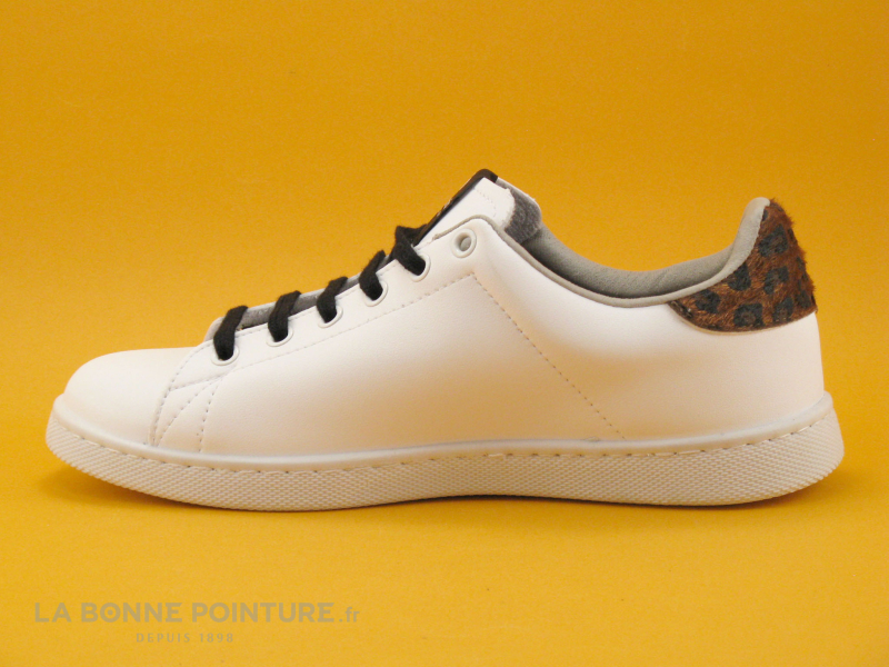Victoria 125269 Cuero - Basket Blanche - Fourrure Leopard Marron 3 Victoria 125269 Cuero - Basket Blanche - Fourrure Leopard Marron – Image 3