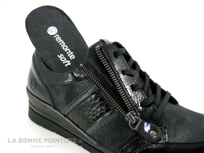 Remonte R0705-03 - Noir - Graphite - Basket Basse Confortable Femme 5 Remonte R0705-03 - Noir - Graphite - Basket Basse Confortable Femme – Image 5