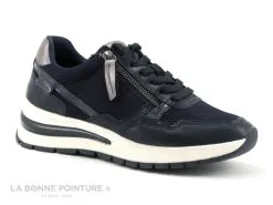 Tamaris 1-23709-27 Navy - Sneakers Bleu Marine -Semelle Compensee