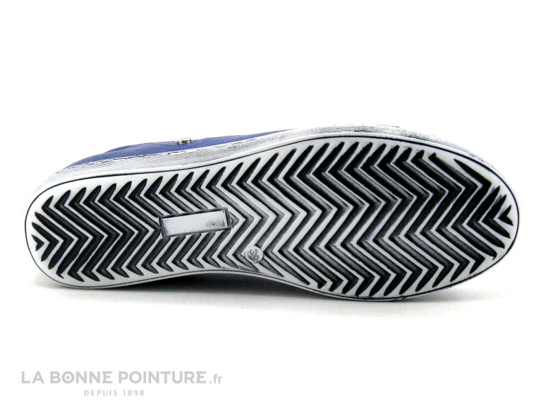 Andrea Conti 0347891 - Basket Femme Cuir Bleu - Lacet Elastique 6 Andrea Conti 0347891 - Basket Femme Cuir Bleu - Lacet Elastique – Image 6