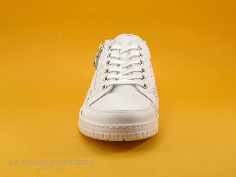 Moran's Morans KIPAR Blanc - Basket Mode Femme Cuir Blanc - Perforations 2 Moran's Morans KIPAR Blanc - Basket Mode Femme Cuir Blanc - Perforations – Image 2