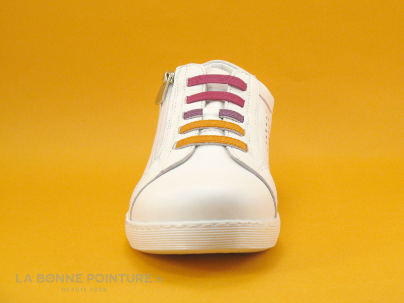 Andrea Conti 0065900 181 - Basket Blanche - Elastiques Multicolores 2 Andrea Conti 0065900 181 - Basket Blanche - Elastiques Multicolores – Image 2