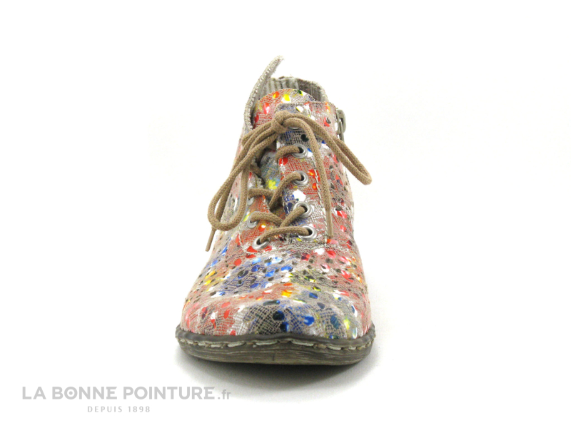 Rieker M1835-90 Simbabwe - Ginger Multi - Chaussure Montante Fleurie 2 Rieker M1835-90 Simbabwe - Ginger Multi - Chaussure Montante Fleurie – Image 2