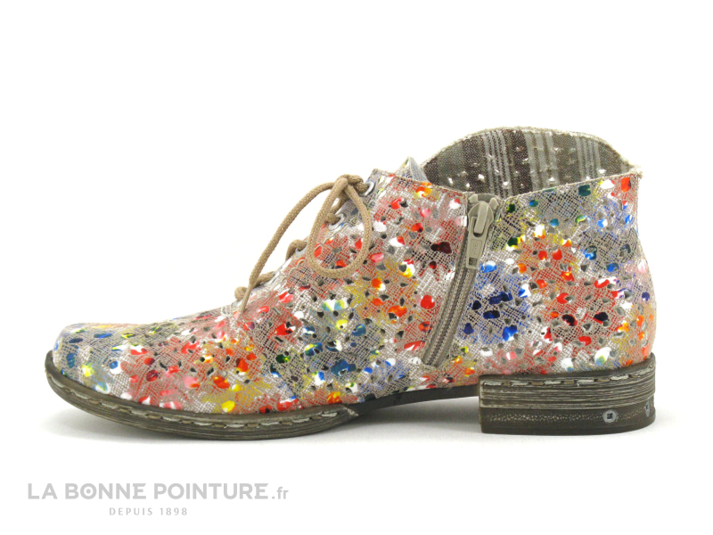 Rieker M1835-90 Simbabwe - Ginger Multi - Chaussure Montante Fleurie 3 Rieker M1835-90 Simbabwe - Ginger Multi - Chaussure Montante Fleurie – Image 3