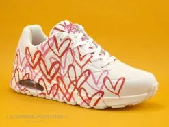 Skechers UNO Spread The Love - 155507 - Blanc Rose Coeurs - Sneakers F
