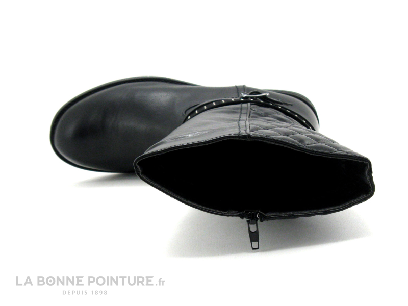Wipop DELVIS Noir - Botte Fille - Arriere Matelasse 2 Wipop DELVIS Noir - Botte Fille - Arriere Matelasse – Image 2